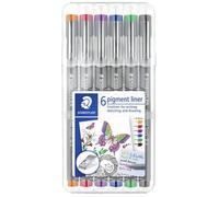 Staedtler pigment liner rotulador de punta fina fino azul, marrón, ve