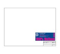 Staedtler (R) papel vitela papel con bloque de título y frontera, 18 In. x 24 en., color blanco, bloc de 10 hojas