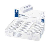 Staedtler Goma de borrar Rasoplast 526 B30 blanca con faja de cartón – Caja de 30 unidades