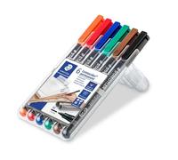Staedtler Lumocolor 317 WP6 Marcador permanente punta M pack de 6 colores surtidos