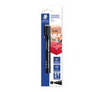STAEDTLER Rotulador permanente "organización" Lumocolor 350, resistente al agua y la luz, negro, punta de cuña, 350-9 BK-1