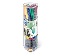STAEDTLER. Rotuladores de punta fina Triplus Fineliner. Pack de 12 marcadores de colores surtidos (Multicolor) (334 PR12 ST)