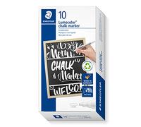 STAEDTLER Rotuladores de tiza líquida Lumocolor 344 10 Piezas Blanco
