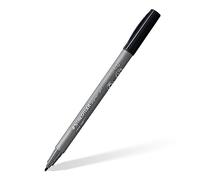 STAEDTLER Rotuladores Pigment Pen, color negro intenso, punta redonda de fibra, tinta pigmentada, resistente al agua, 10 rotuladores en estuche de cartón, 376-99