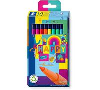 Staedtler rotuladores triplus happy, diseño triangular ergonómico, a
