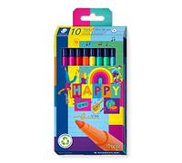 Staedtler Rotuladores Triplus Happy – diseño triangular ergonómico, 1,0 mm, 10 colores variados