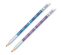 STAEDTLER - Set 2 Lápices Escolares 2HB con las Tablas de Multiplicar y Goma de Borrar