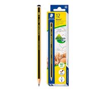 STAEDTLER - Set de 12 Lápices de Grafito Hexagonal 1B. Madera Certificada Etiqueta PECF