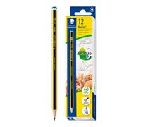 STAEDTLER - Set de 12 Lápices de Grafito Hexagonal 2H. Madera Certificada Etiqueta PECF