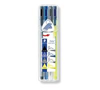 STAEDTLER - Set de Escritura con bolígrafo, Fino, portaminas y Marcador Fluorescente, Color negro (34 SB4 ST)