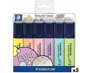 STAEDTLER Set de Marcadores Fluorescentes Textsurfer Classic Pastel Pastel (5 Unidades)