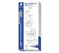 Staedtler Staedtler 777 05-33 grafito lápiz mecánico lleno de B-minas, plomo diámetro 0,5 mm, tallo, color y azules, 10 piezas en una caja de cartón