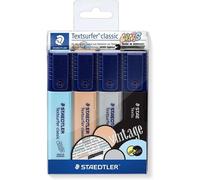 Staedtler textsurfer classic 364 pack de 4 marcadores fluorescentes - secado rapido - trazo 1 - 5mm aprox - colores surtidos