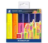Staedtler textsurfer classic 364 pack de 6 marcadores fluorescentes -