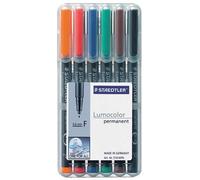 Staedtler tgst-318-wp6 Lumocolor permanente marcadores de retroproyección, punta fina), colores - Juego de 6