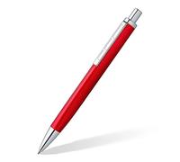 STAEDTLER Triplus 444 M02-3 - Bolígrafo retráctil (444 M, carcasa de metal en forma triangular ergonómica, mina grande M, tinta azul), color de tinta azul