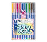 STAEDTLER triplus color 323 rotuladores meTime, caja de 10 unidades - Rotuladores triangulares con mango ergonómico, ancho de trazo de 1,0 mm, tinta DRY SAFE