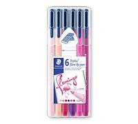 Staedtler Triplus Color 323 SB6CS6. Rotuladores de colores de punta fina multicolor. Estuche con 6 colores Flamingo