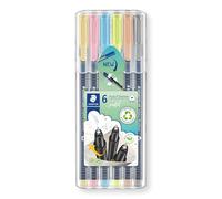 Staedtler Rotuladores Triplus Fineliner 334 SB6 PAST – 6 colores pastel, caja rosa