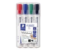 Staedtler Rotuladores para pizarra LumoColor 351 B – punta biselada 2-5 mm – 4 unidades