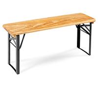Stagecaptain BBB-117 Hirschgarten 4X Set Banco Plegable Estilo para Tienda - Robusto (117 cm) - Robustas bisagras metálicas - Superficie lacada - Estructura de Acero - Asiento de Madera - Natural