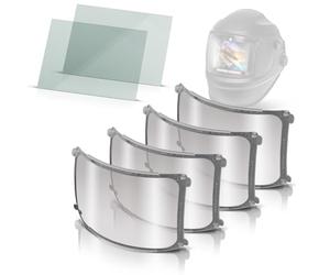 STAHLWERK Juego de 6 discos de repuesto para casco de soldadura automático Raptor 3 en 1 - Juego de 6 lentes de repuesto / visera, cristal protector de soldadura interior y exterior, lentes de
