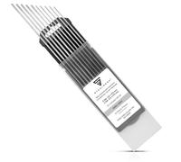 STAHLWERK TIG Electrodos de soldadura de tungsteno 5 x1,6 & 5 x 2,4 x 175 mm WC20 Sin torio - para acero, acero inoxidable, aluminio, cobre, gris, 5 + 5 pzs.