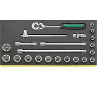 STAHLWILLE 96838752, Juego de enchufes, 22 piezas, 350 mm, 175 mm, 1,47 kg