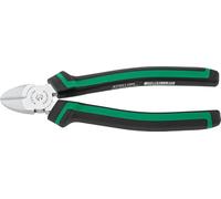 STAHLWILLE Alicates de corte lateral de 180 mm, cromados, para cortar cables y alambres blandos y duros, también alambre de piano, asas de 2 componentes