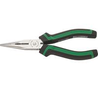 STAHLWILLE Alicates de punta recta 160 mm | con filo y orificio para quemador, cabeza cromada, asas de 2 componentes, pinzas telefónicas