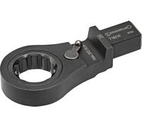 STAHLWILLE Llave combinada de carraca de 19 mm, conmutable, 72 dientes, 14 x 18 mm, para insertar en llave dinamométrica