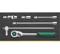 STAHLWILLE TCS 1/2 pulgada - 512/6, Juego de cabezales para llave de trinquete, 6 piezas, , Verde, Plateado, 175 mm, 350 mm, 35 mm