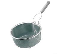 Stainless Steel Fry Basket 21cm Foldable Handle(l) | Foldable handle, space-saving storage, heat-resistant grip, 21cm width, steel