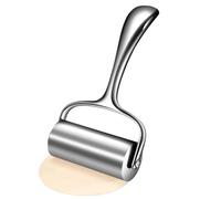 Stainless Steel Rolling Pin - 21x10.2cm Stainless Steel Rolling Pin | Heavy Duty Non Stick Kitchen Utensil | Pizza Roller with Ergonomic Handle | For Kitchen Pastry Bread Dumpling Fondant Cake