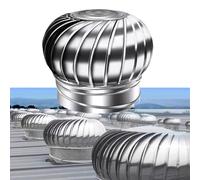 Stainless Steel Rotating Roofing Flue Exhaust for Outdoor Houses Attic | Roof Turbine Ventilator Vents Cap(200MM/7.8IN)
