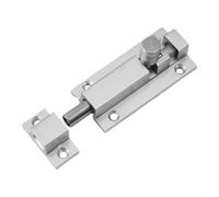 Stainless Steel Slide Bolt Latch Door Lock With Screws | Robust Metal Construction, Vertical Or Horizontal Install, Includes Mounting Screws, For Bathroom Garden Cabinet Security