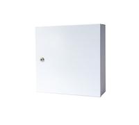 Stalflex STALFLEX Caja metálica universal de pared 300x300x100 mm, blanca | Armario seguro con cerradura y placa de montaje E-MB-TPR3-MP-W