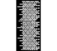 STAMPERIA INTERNATIONAL, KFT KSTDL51 Thick Stencil cm 12X25-Lady Vagabond Lifestyle Brick Wall Various, 15x25 cm, 3