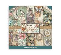 Stamperia - Scrapbook Paper Pad for Scrapbooks, Albums, Cards, Bullet Journals and More, Acid Free, Double-Sided, Perfect for Hobbies, Crafts, and Gifting (Gardens of Time) (30.5 x 30.5cm)
