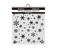 Stamperia - Thick Stencil for Scrapbooks, Albums, Cards, Bullet Journals, and More, Flexible Material, Easy to Clean, Perfect for Crafts and Gifting (Christmas, Snowflakes Pattern)