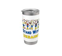 Stand con Ucrania Vaso térmico de acero inoxidable de doble pared