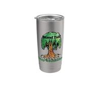 Stand Tall Stay Grounded Árbol de la Vida Ilustración Yggdrasil Vaso térmico de acero inoxidable de doble pared