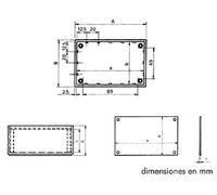 Standard plastic housings caja universal teko p/2.10 plástico gris, a
