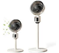 Standing Fan - Silent Fan, 3 Adjustable Speeds, Lightweight (White)