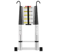STANEW Escalera telescópica de 6,2 m de Aluminio, Plegable, reposabrazos extraíble, multifunción Portátil Plegable Extensible, Carga máxima de 150 kg
