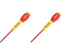STANLEY 0-65-411 - Destornillador aislado vde 1000v FatMax plana 3,5 x 75 mm (Paquete de 2)