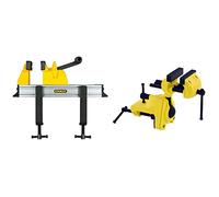 STANLEY 0-83-179 Tornillo de Banco Quick-Vice & 1-83-069 - Tornillo de Banco Multiángulos, Separación 75 mm, Capacidad de sujeción 25 kg, Cuerpo hierro fundido, Negro/Amarillo