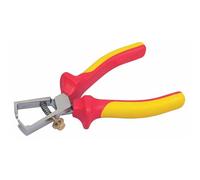 Stanley, 0-84-010 FatMax VDE, alicate pelacables aislado, ideal para trabajos eléctricos, 160 mm, certificado 1000V, acero endurecido, mango ergonómico rojo y amarillo