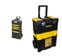 Stanley 1-79-206 Taller Movil Modular, 86,6 X 48,8 X 34,8 Cm + Taller Móvil Para Herramientas 3 En 1 Con Cierres Metálicos Con Capacidad 20 Kg Stst1-80151