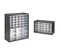 STANLEY 1-93-981 Caja de almacenamiento con 39 compartimentos & 1-93-980 - Caja de Almacenamiento para Piezas pequeñas con 30 cajones